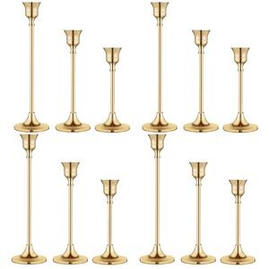 Candlestick Holders,Taper Candle Holder for Candlesticks Gold Brass Vintage